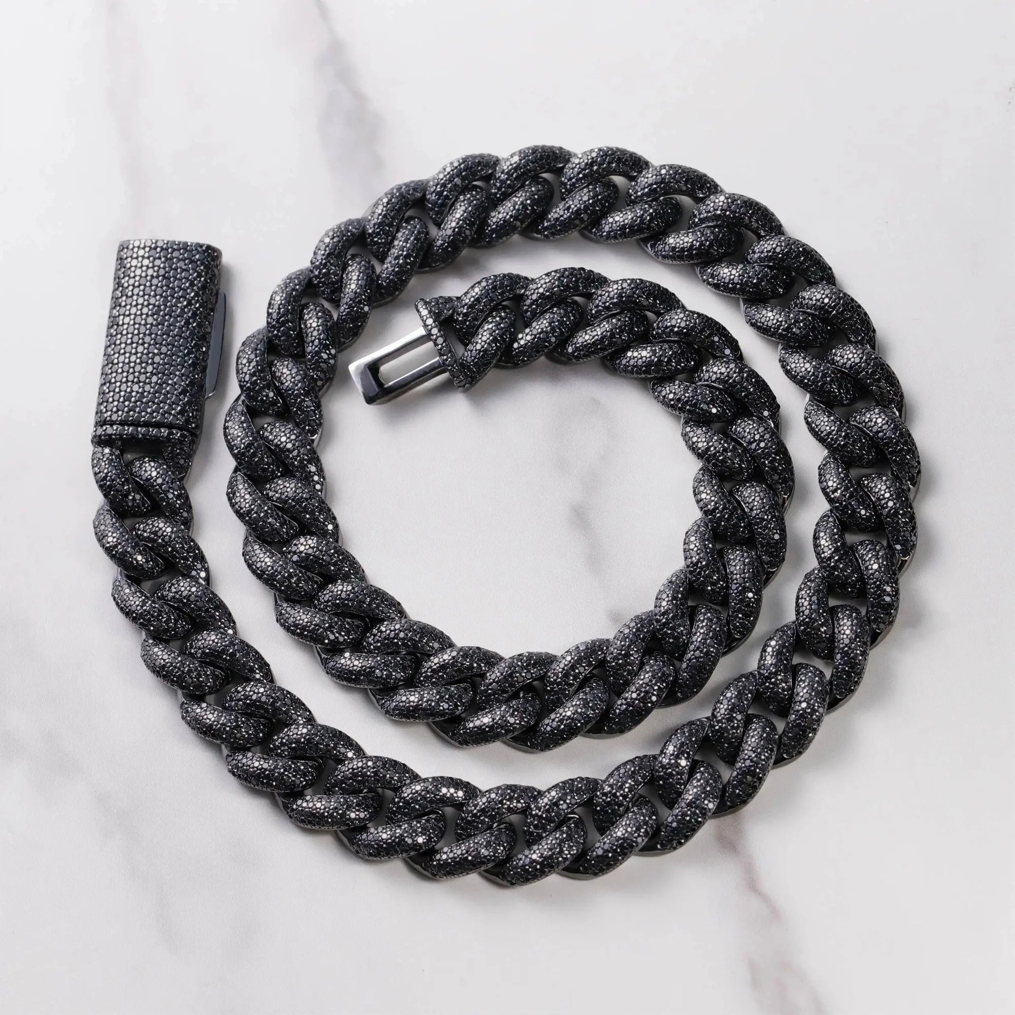 Lab-Created Moissanite Cuban Link Necklace