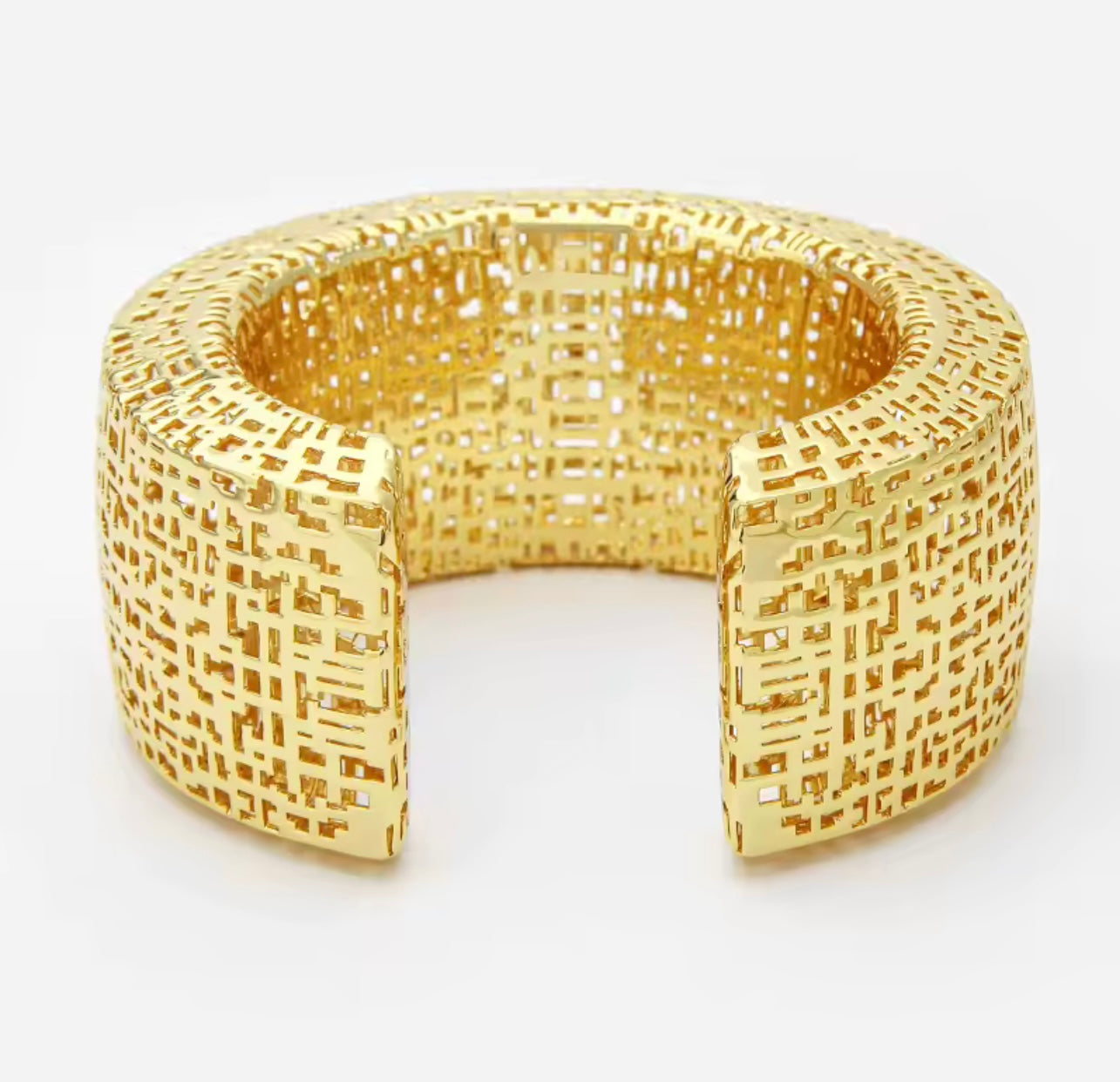 3D Hollow Gold lettering Cuff