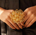 3D Hollow Floral Statement Ring