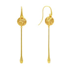3D Hollow Gold Dangle Earrings
