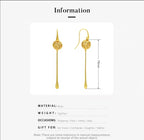 3D Hollow Gold Dangle Earrings