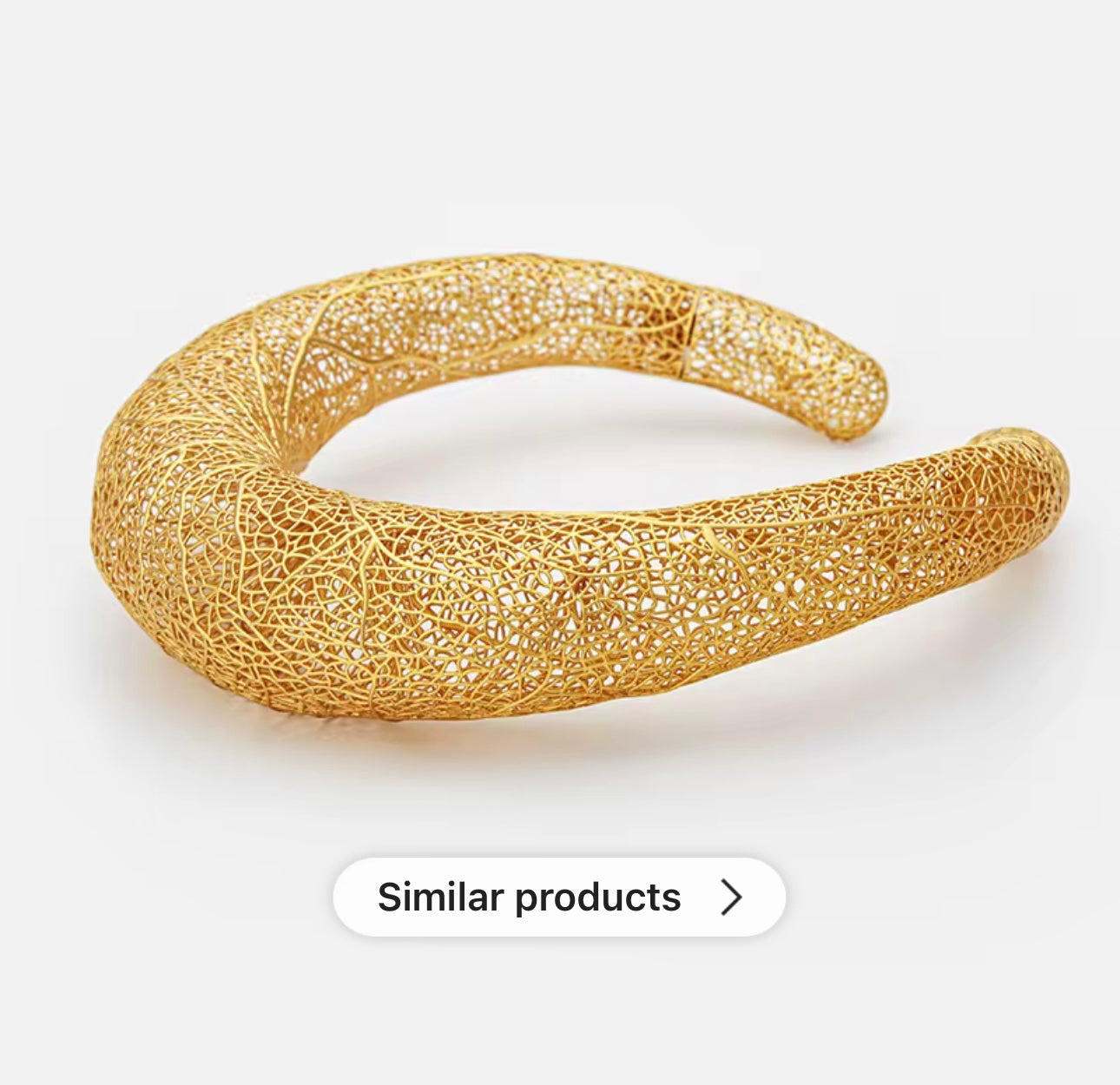 3D Gold Hollow Filigree Choker