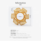 3D Hollow Gold Filigree Floral Bangle