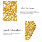 3D Hollow Gold Geometric Earrings