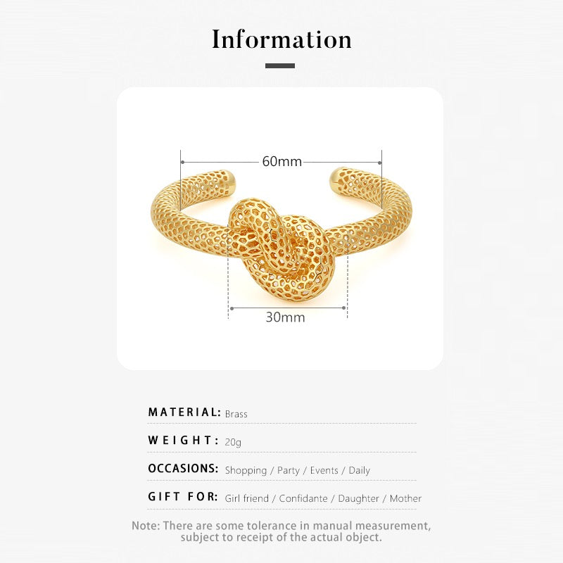 SU Gold Infinity Knot Cuff
